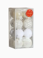 Ёлочные игрушки «Мелодия», шары новогодние, d=6 см, 16 шт., узор треск, белый 9510642