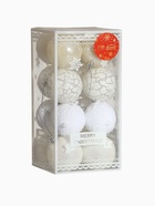 Ёлочные игрушки «Мелодия», шары новогодние, d=6 см, 16 шт., узор треск, белый 9510642