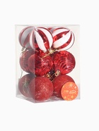 Ёлочные игрушки «Мелодия», d=6 см, набор 12 шт., полосы, бело-красный - Фото 6