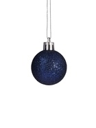 Ёлочные игрушки «Мелодия» грани, шары новогодние, d=4 см, набор 12 шт., белый/синий 9510655