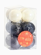 Ёлочные игрушки «Мелодия», шары новогодние, d=4 см, набор 12 шт., белый/серый - Фото 6