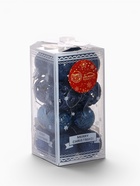 Ёлочные игрушки «Мелодия», шары новогодние, d=4 см, набор 16 шт., орнамент, синий - фото 809708695