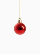 Ёлочные игрушки «Мелодия» грани, d=3 см, набор 24 шт., белый/красный - Фото 3