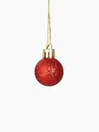 Ёлочные игрушки «Мелодия» грани, d=3 см, набор 24 шт., белый/красный - Фото 7