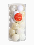 Ёлочные игрушки «Снег», шары новогодние, набор 24 шт., d=4 см, белый - Фото 8