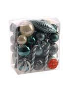 Ёлочные игрушки «Зимняя радость», новогодние, набор 40 шт., бело-зелёный 9510684