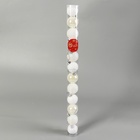 Ёлочные игрушки «Мелодия», шары новогодние, d=4 см, набор 12 шт., веточки, белый - Фото 3