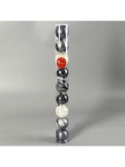 Ёлочные игрушки «Мелодия» волны диско, шары новогодние, d=6 см, набор 9 шт. серый/белый - Фото 3