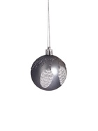 Ёлочные игрушки «Мелодия» волны диско, шары новогодние, d=6 см, набор 9 шт. серый/белый - Фото 7