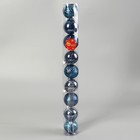 Набор шаров пластик d-6 см, 9 шт "Мелодия" веточки диско, синий - Фото 2