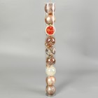 Ёлочные игрушки «Мелодия» волны диско, шары новогодние, d=6 см, набор 9 шт., золото/белый - Фото 2