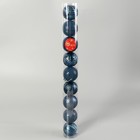 Ёлочные игрушки, шары новогодние , пластик, набор d-6 см, 9 шт "Мелодия" веточки блеск, синий 9510705