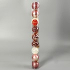 Ёлочные игрушки «Мелодия», шары новогодние, d=6 см, набор 9 шт., волны, шишки, белый/розовый - Фото 2