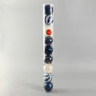 Ёлочные игрушки «Мелодия», шары новогодние, d=8 см, набор 9 шт., полосы, бело-синий - Фото 2