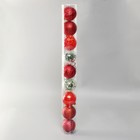 Ёлочные игрушки «Мелодия», шары новогодние, d=8 см, набор 9 шт., ёлочка глянец, красный - Фото 2