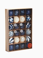 Ёлочные игрушки «Мелодия» ассорти люкс, шары новогодние, d=6 см, набор 24 шт., бело-синий 9510746