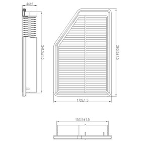 

Фильтр воздушный TOTACHI TA-2230; OEM 17220-RZP-G00; MANN C26 021