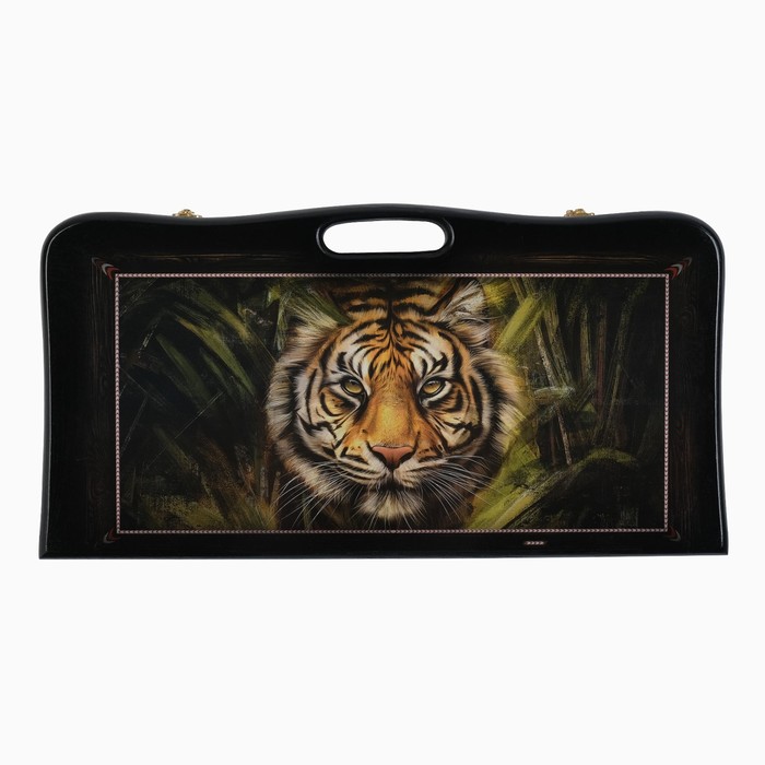 Настольная игра 2 в 1 нарды, шашки «Тигр», деревянные, 50×50 см - Фото 1