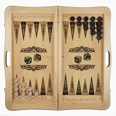 Нарды "Конь", деревянная доска 60 х 60 см, с полем для игры в шашки