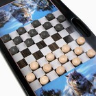 Настольная игра 2 в 1 нарды, шашки «Волк», деревянные, 60×60 см - Фото 3