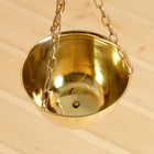 Аромачаша - испаритель для бани и сауны, 400 мл, d=12 см, латунь, подвесная, с дозатором - Фото 2