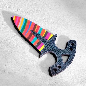 Сувенир деревянный Тычковый нож, малый, разноцветный