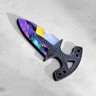 Сувенир деревянный "Тычковый нож", малый, фиолетовый с жёлтым - фото 319756780
