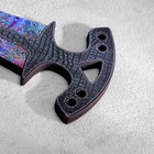 Сувенир деревянный "Тычковый нож", малый, фиолетовый с узорами - Фото 3