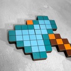 Сувенир деревянный "Топор", 14,5х32,5х1,2 см, пиксельный, алмазный - фото 24534346