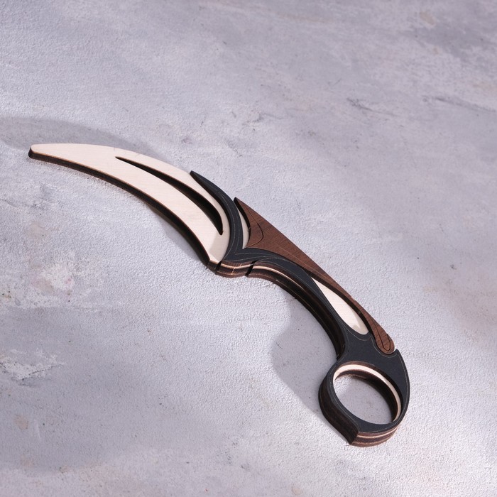 Сувенир деревянный &quot;Нож Керамбит. Средневековье&quot;, коричневый