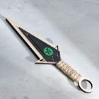 Сувенир деревянный "Нож Кунай", зеленый - фото 9683442