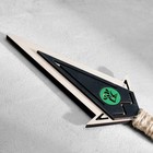 Сувенир деревянный "Нож Кунай", зеленый - фото 9683443