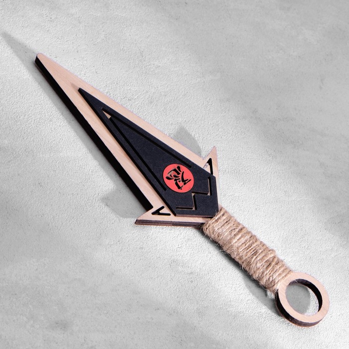 Сувенир деревянный "Нож Кунай", красный