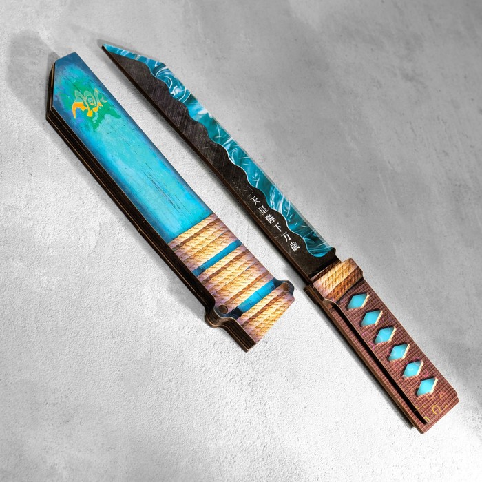 Сувенир деревянный "Нож Танто", в ножнах, алмазный - Фото 1