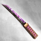 Сувенир деревянный "Нож Танто", в ножнах, фиолетовый - фото 4088311