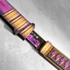 Сувенир деревянный "Нож Танто", в ножнах, фиолетовый - фото 4088315