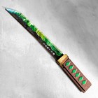Сувенир деревянный "Нож Танто", в ножнах, зеленый - Фото 3