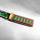 Сувенир деревянный "Нож Танто", в ножнах, зеленый - Фото 5