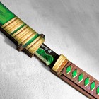 Сувенир деревянный "Нож Танто", в ножнах, зеленый - Фото 8