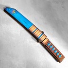 Сувенир деревянный "Нож Танто", в ножнах, синий - фото 4088338
