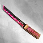 Сувенир деревянный "Нож Танто", в ножнах, розовый - фото 4088341