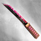 Сувенир деревянный "Нож Танто", в ножнах, розовый - фото 4088342