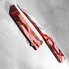 Сувенир деревянный "Нож Танто", в ножнах, красное - фото 10898836