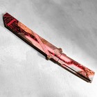 Сувенир деревянный "Нож Танто", в ножнах, красное - Фото 6