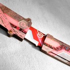 Сувенир деревянный "Нож Танто", в ножнах, красное - фото 10898843