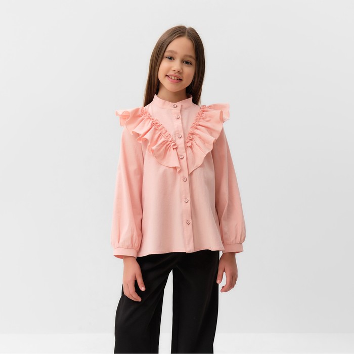 Блузка для девочки MINAKU цвет светло-розовый, рост 122 см - Фото 1