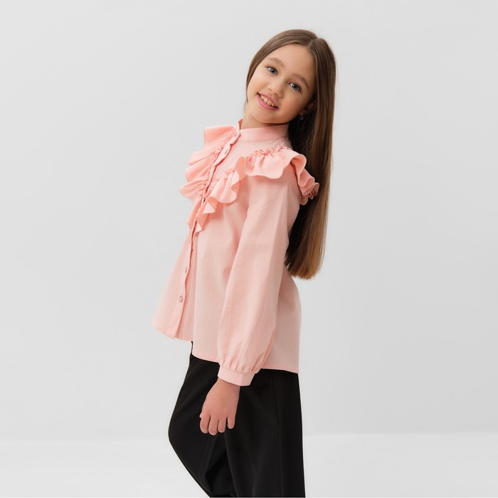 Блузка для девочки MINAKU цвет светло-розовый, рост 122 см - фото 1907786036