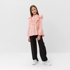 Блузка для девочки MINAKU цвет светло-розовый, рост 122 см - Фото 5
