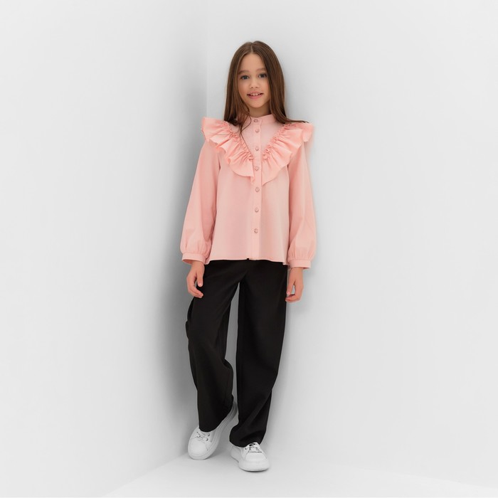 Блузка для девочки MINAKU цвет светло-розовый, рост 122 см - фото 1907786040