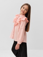 Блузка для девочки MINAKU: Cotton collection, светло-розовая, рост 146 см - Фото 8